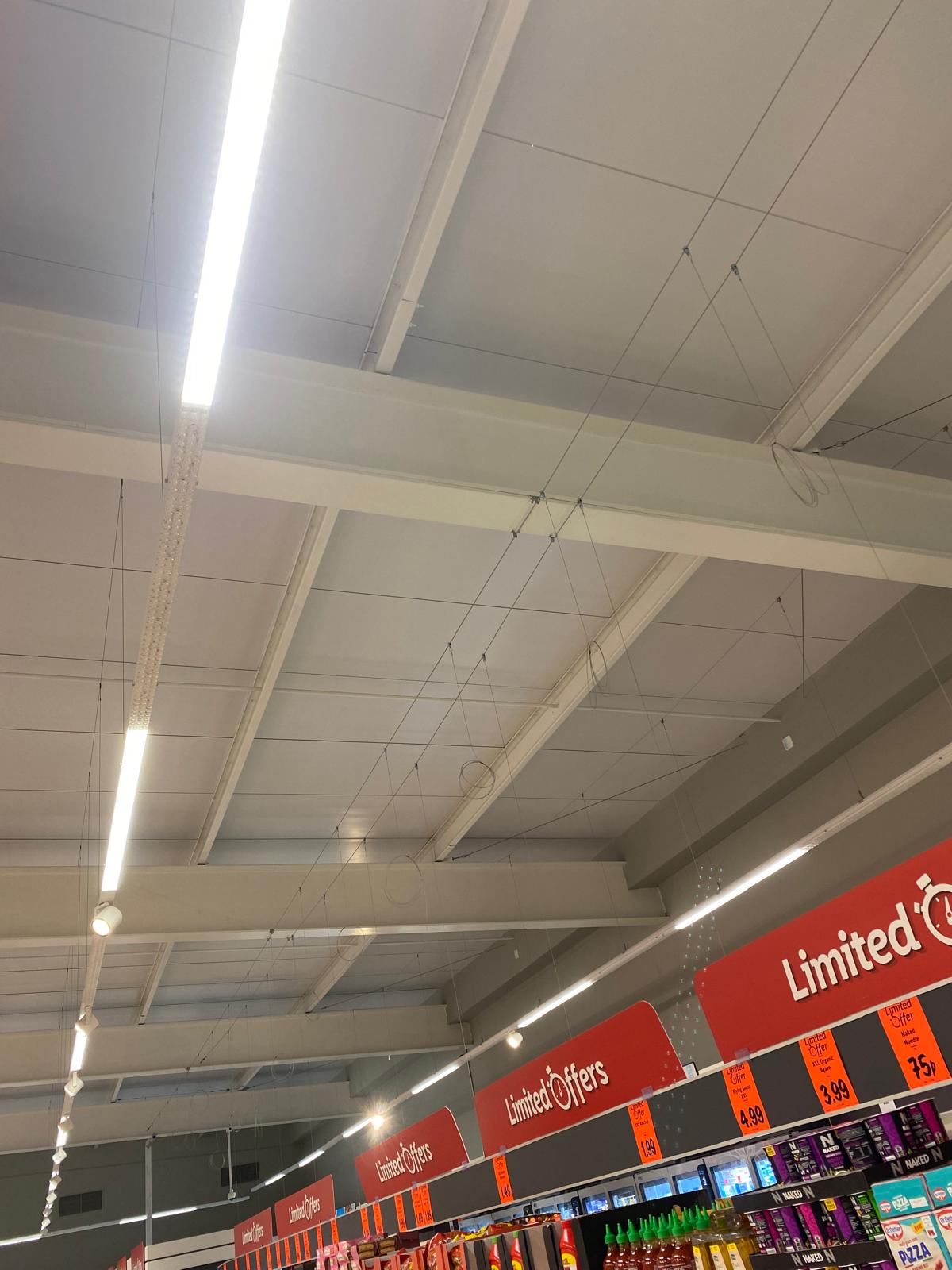 Retail store LED strip lighting installation by Fox Electrical